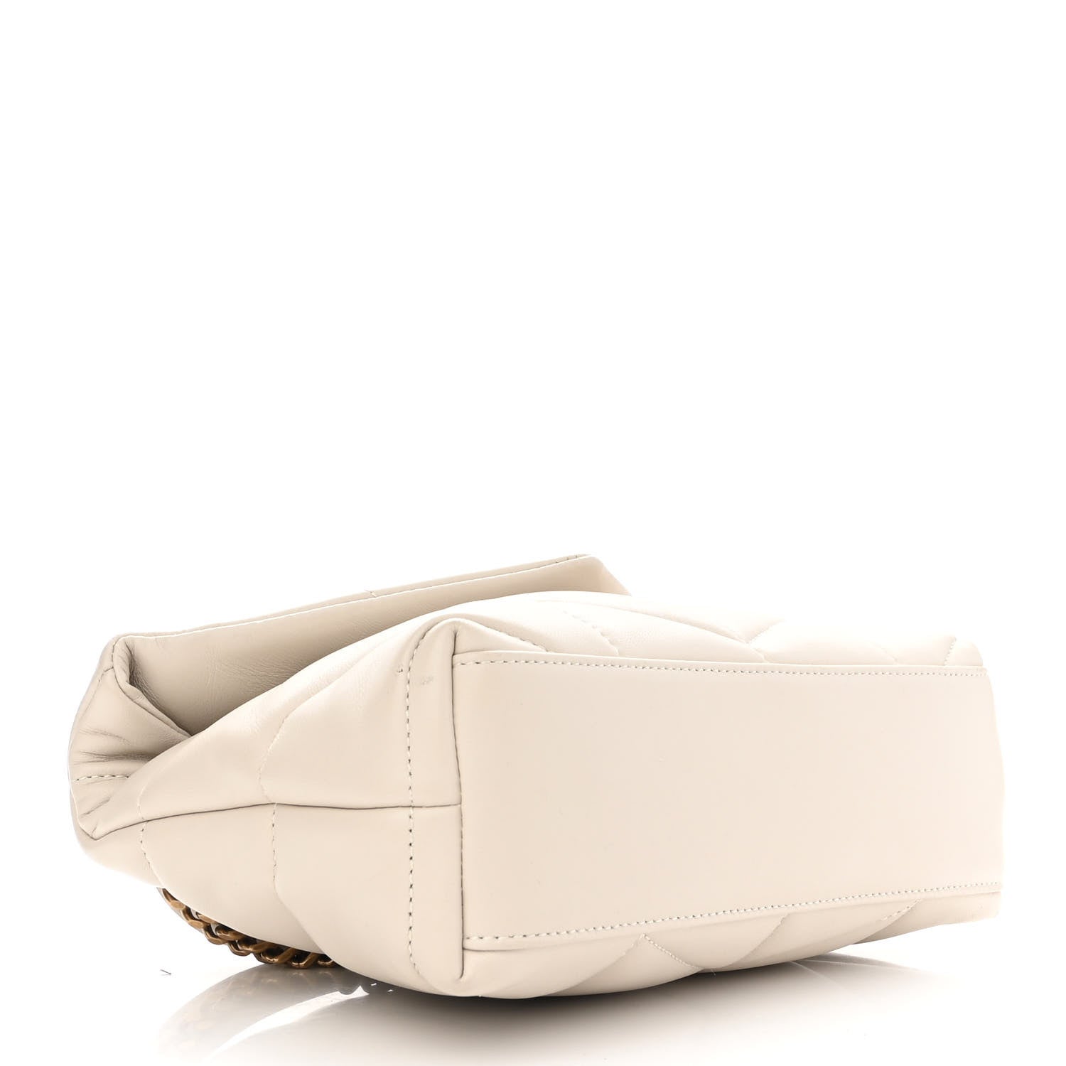 Saint Laurent Lambskin Quilted Toy Loulou Puffer Monogram Chain Satchel Crema Soft 4 of 11