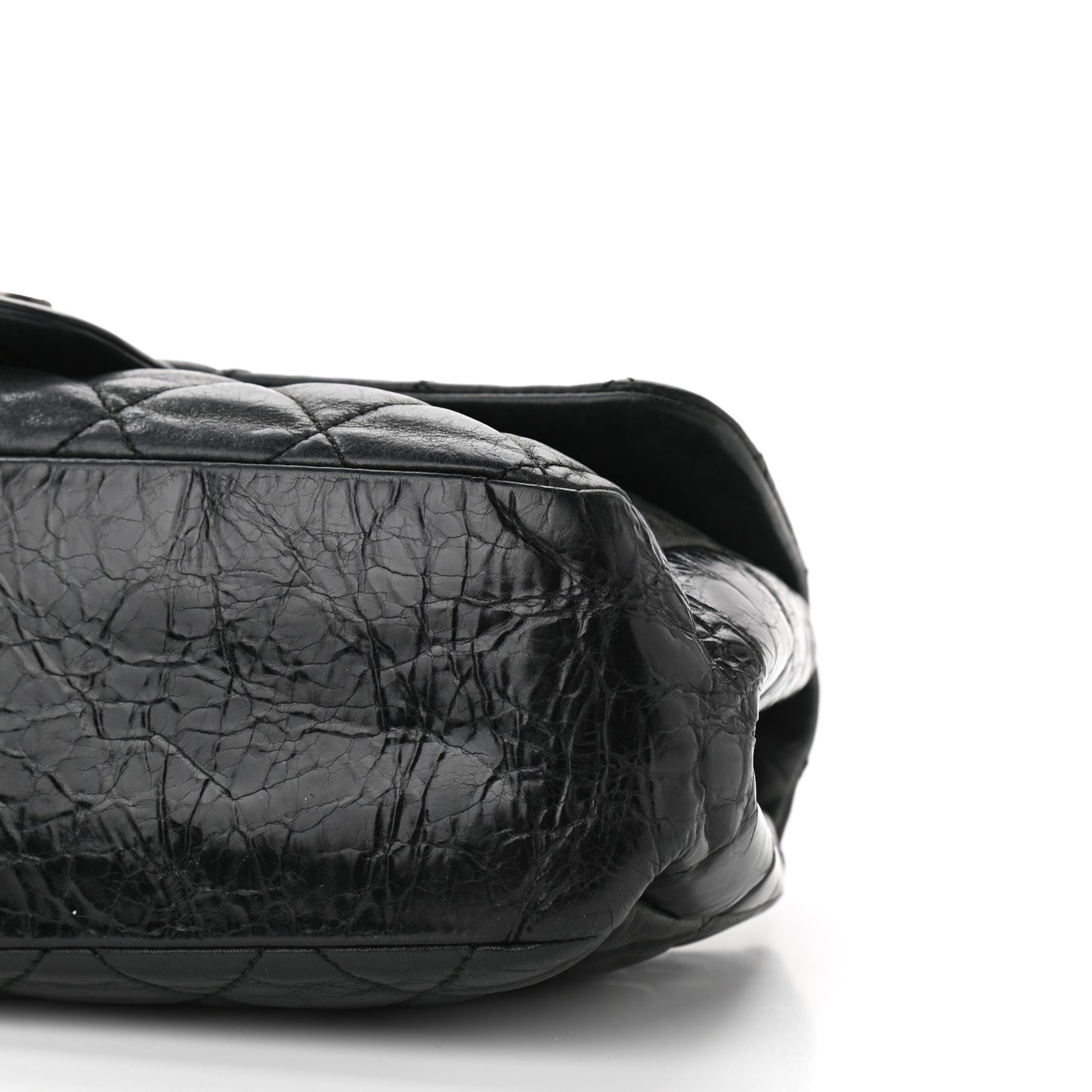 Iridescent Calfskin Medium In The Mix Flap Black