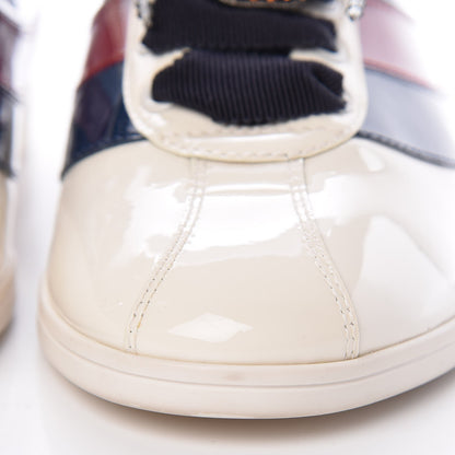 Gucci Patent Crystal Web Falacer Sneakers 36 White 9 of 9