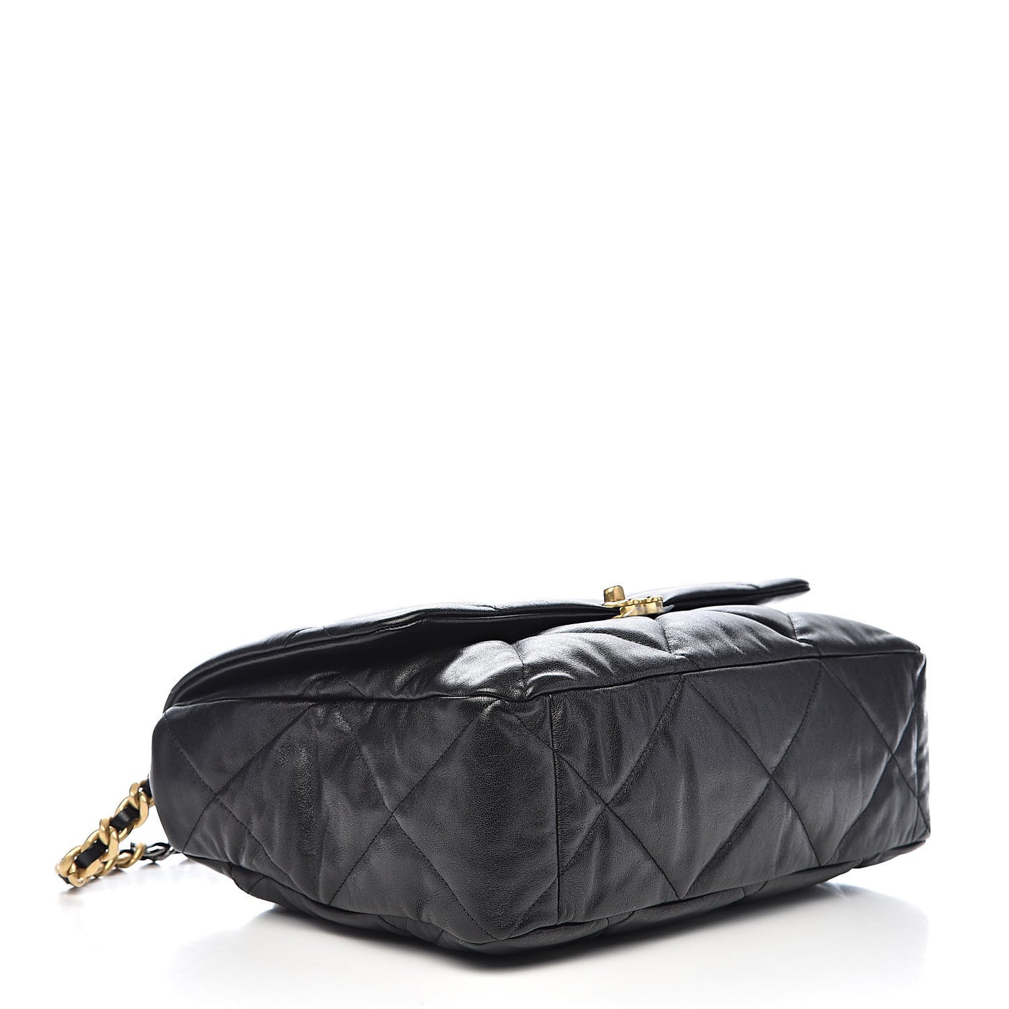 Goatskin Quilted Maxi 19 Flap Black