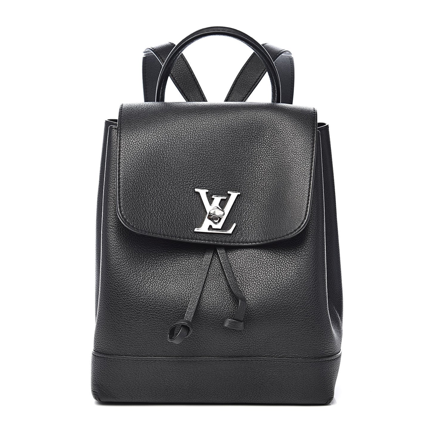 Calfskin Lockme Backpack Black