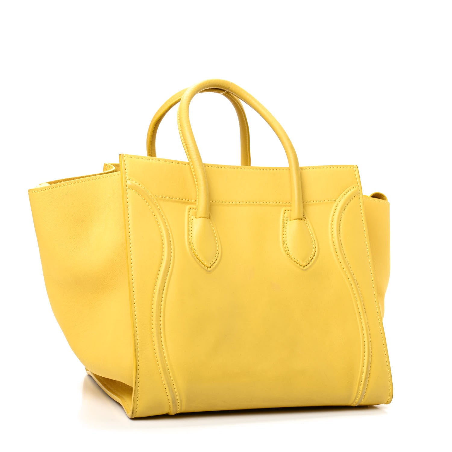 Celine Smooth Calfskin Medium Phantom Luggage Sun Yellow 3 of 9