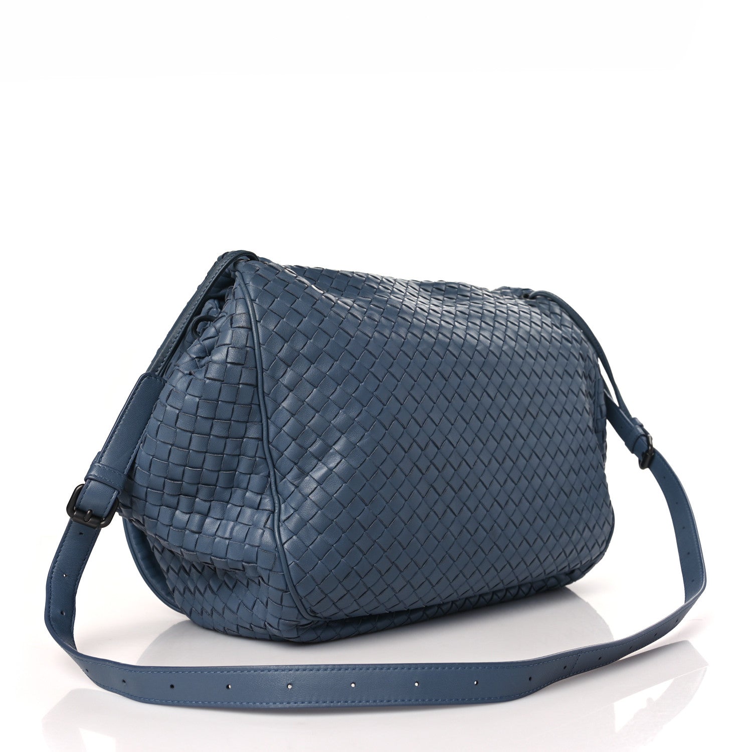 Bottega Veneta Nappa Intrecciato Small Messenger Flap Krim 3 of 9
