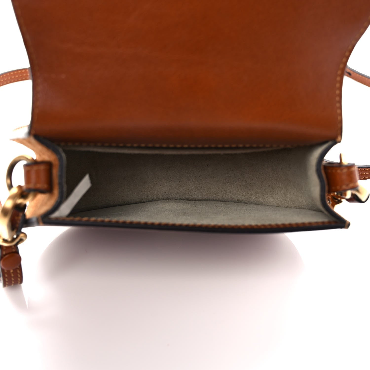 Chloe Calfskin Suede Small Nile Bracelet Bag Caramel 5 of 9
