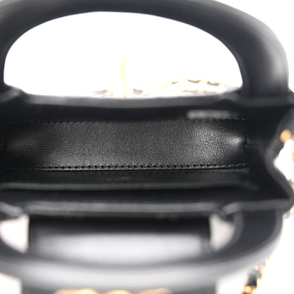 Chanel Shiny Aged Calfskin Quilted Mini Nano Kelly Shopper Black 5 of 11