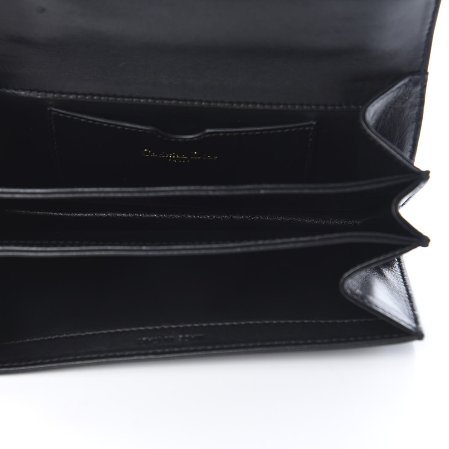 Christian Dior Lambskin Embroidered Tarot Pouch Clutch Black 5 of 9