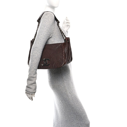 Chanel Calfskin Diamond Stitch Accordion Flap Brown 2 of 12