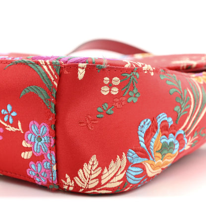 Gucci Jacquard Matelasse Floral Medium GG Marmont Shoulder Bag Red 10 of 15