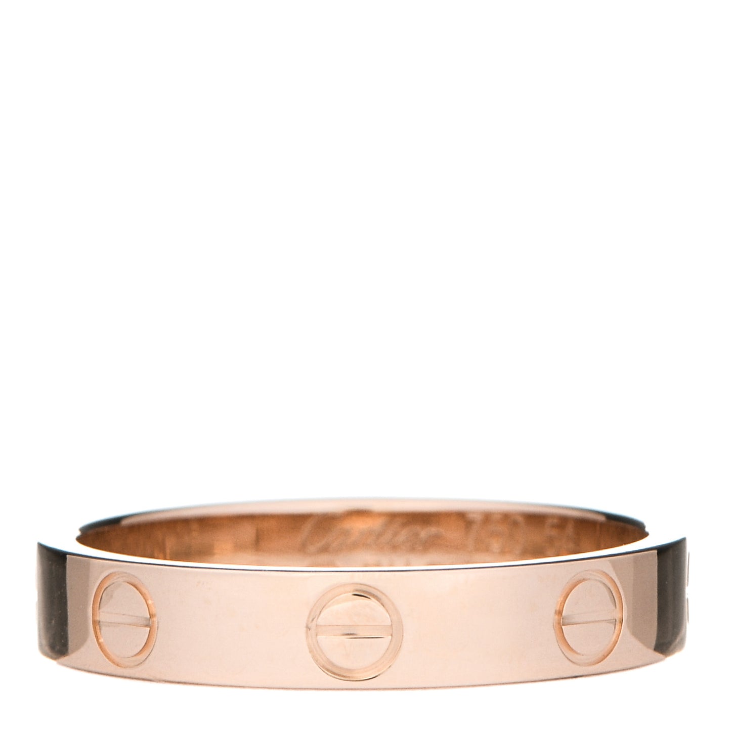18K Pink Gold 3.5mm LOVE Wedding Band Ring 54 7