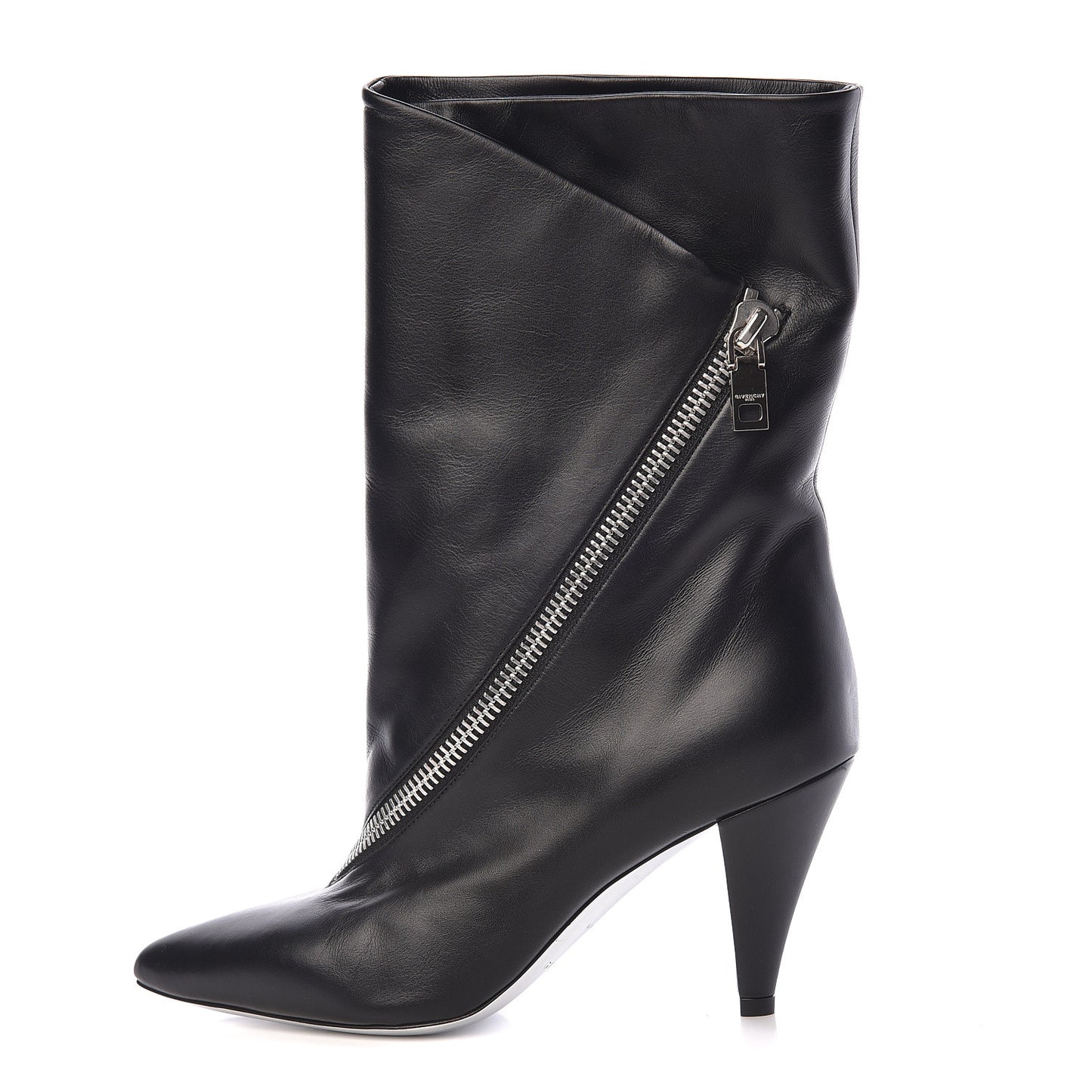 Calfskin Botte Show 80 Ankle Bootie 37.5 Black