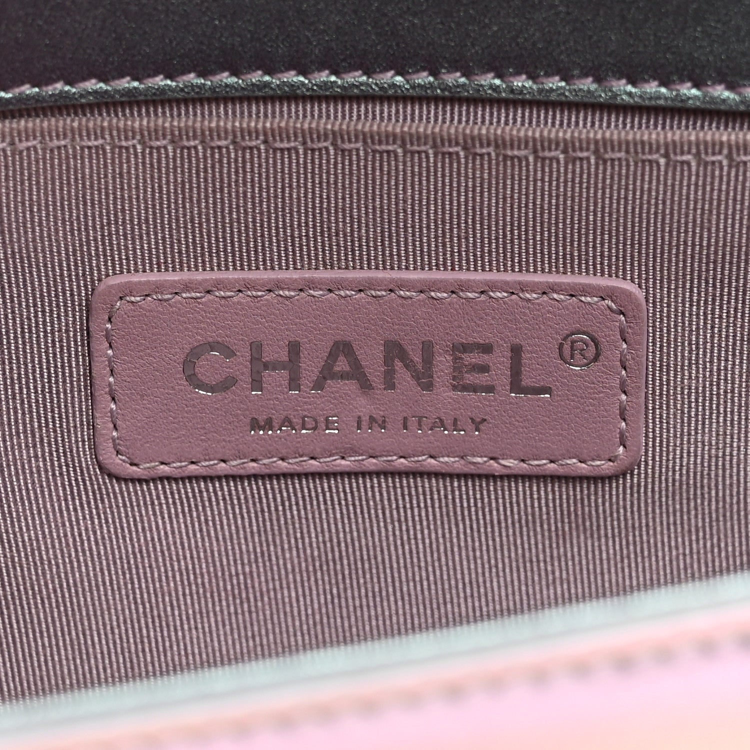 Chanel Iridescent Patent Calfskin PVC Quilted Small Boy Flap Light Purple 6 of 11