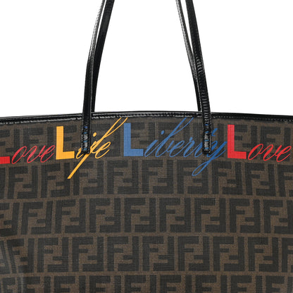 Fendi Zucca Love Life Liberty Medium Roll Tote Tobacco Multicolor 8 of 16