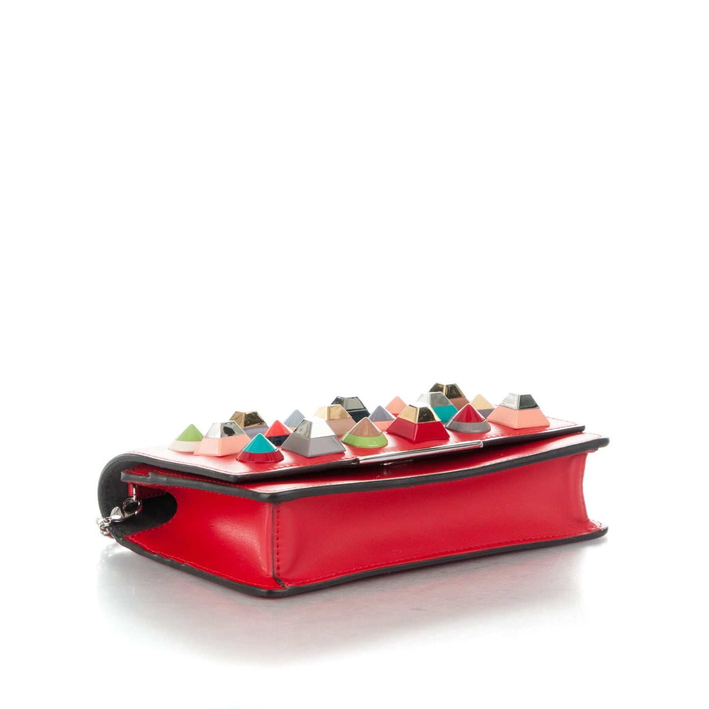 Vitello Liberty Studded Tube Wallet On Chain Fiamma Multicolor