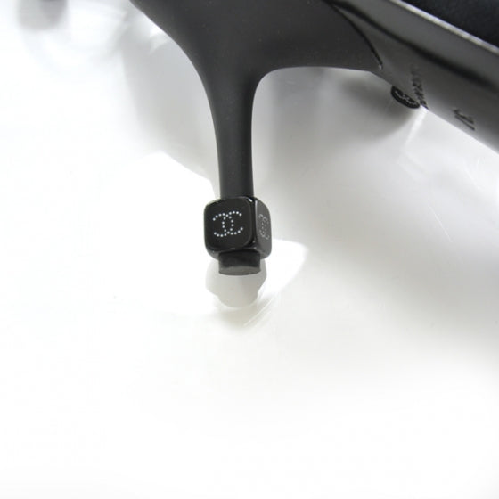 Chanel CC Dice Pumps 37 Black 6 of 10