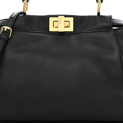 Fendi Nappa Mini Peekaboo Iconic Satchel Black 10 of 12