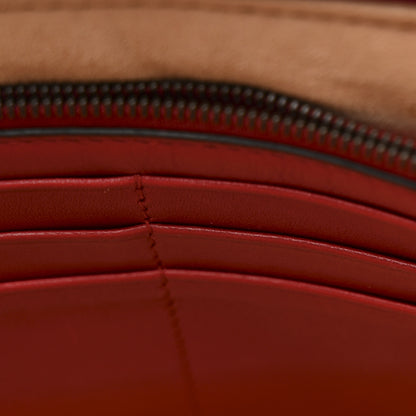 Gucci Calfskin Matelasse Mini GG Marmont Chain Bag Hibiscus Red 13 of 14