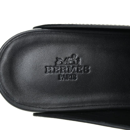 Hermes Calfskin Calya Mules 37 Black 6 of 8