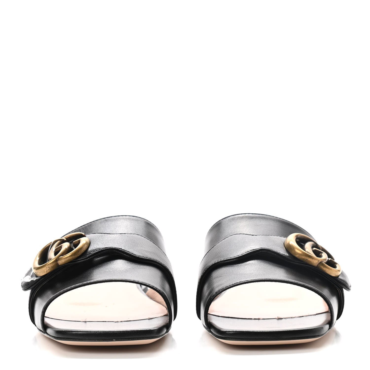 Gucci Malaga Kid GG Marmont Flat Slide Sandals 39 Black 3 of 8