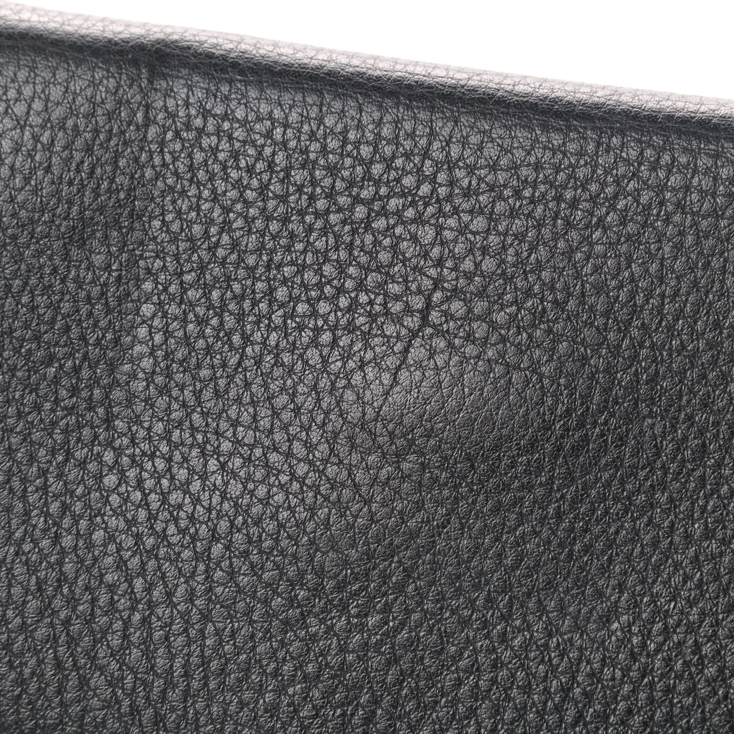 Grained Calfskin Medusa Evening Clutch Bag Black