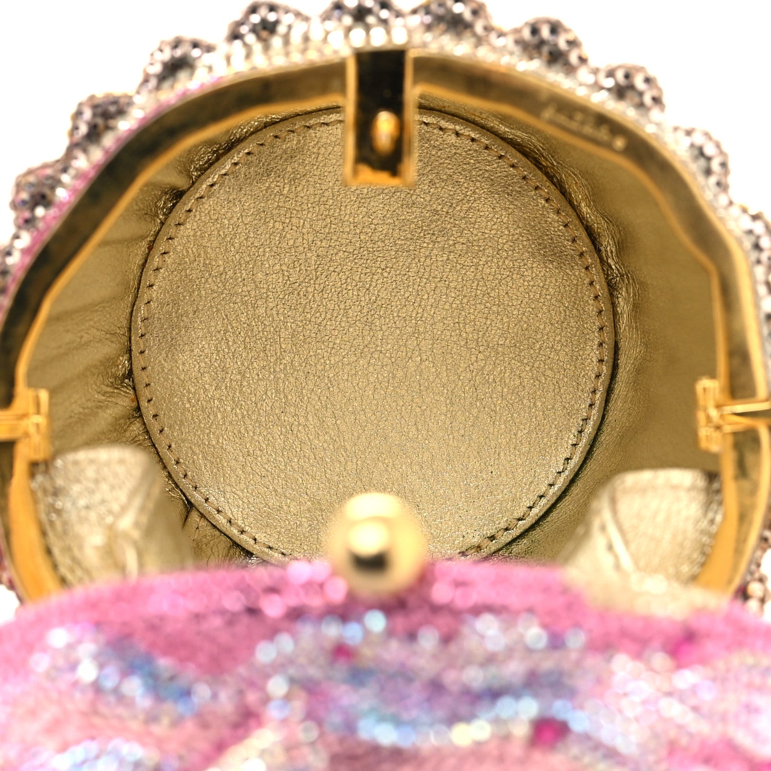 Judith Leiber Crystal Cupcake Minaudiere Clutch Gold Multicolor 5 of 10