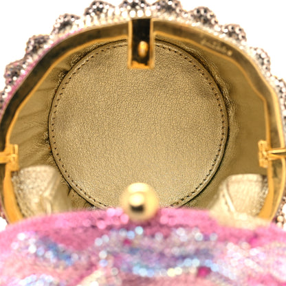 Judith Leiber Crystal Cupcake Minaudiere Clutch Gold Multicolor 5 of 10