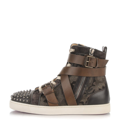 Christian Louboutin Flannel Snap Shoot Spikes Flat Mens Sneakers 43.5 1 of 8