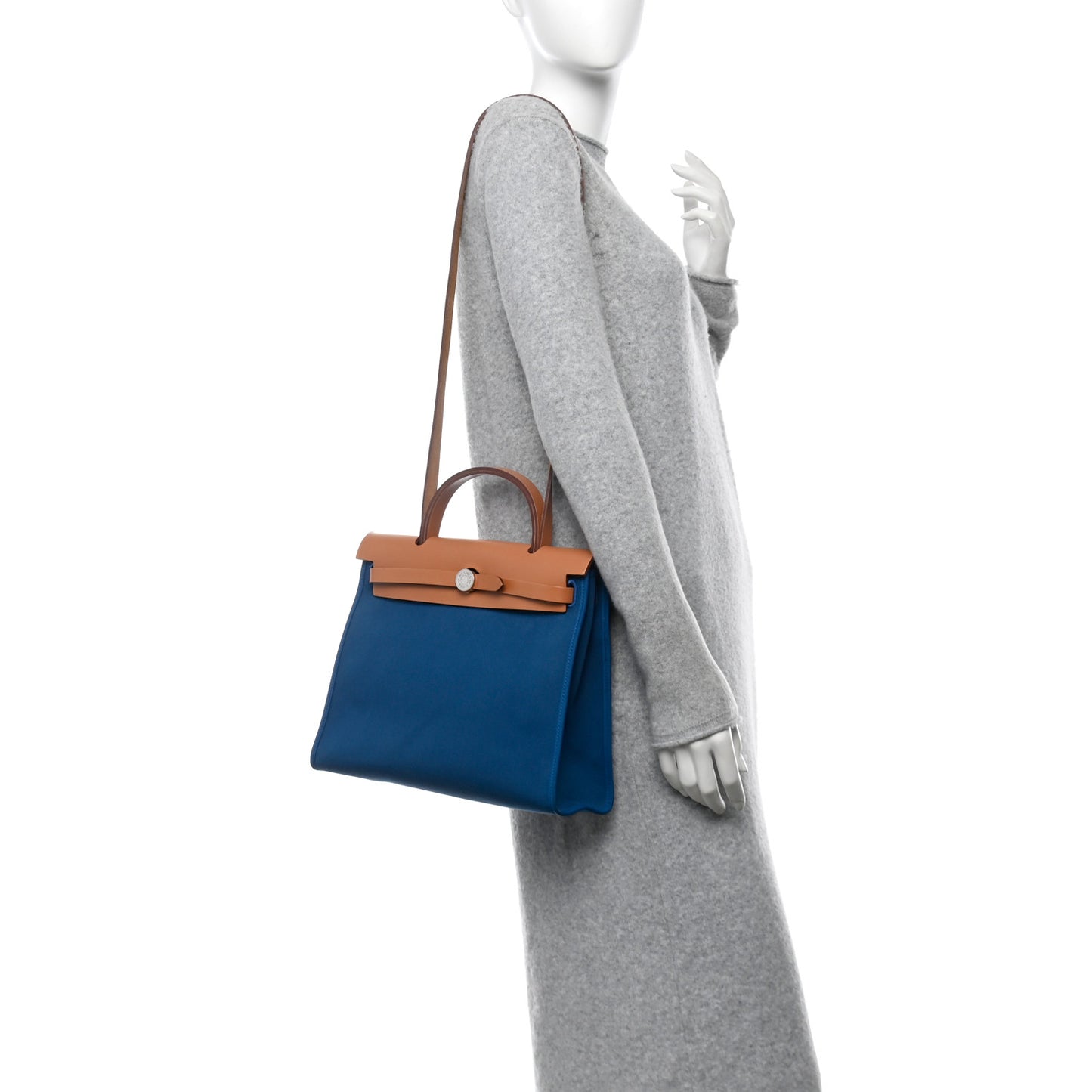 Vache Hunter Toile Herbag Zip 31 PM Bleu Natural