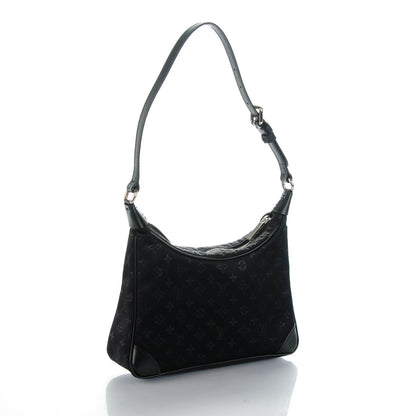 Louis Vuitton Satin Monogram Mini Boulogne Black 3 of 7