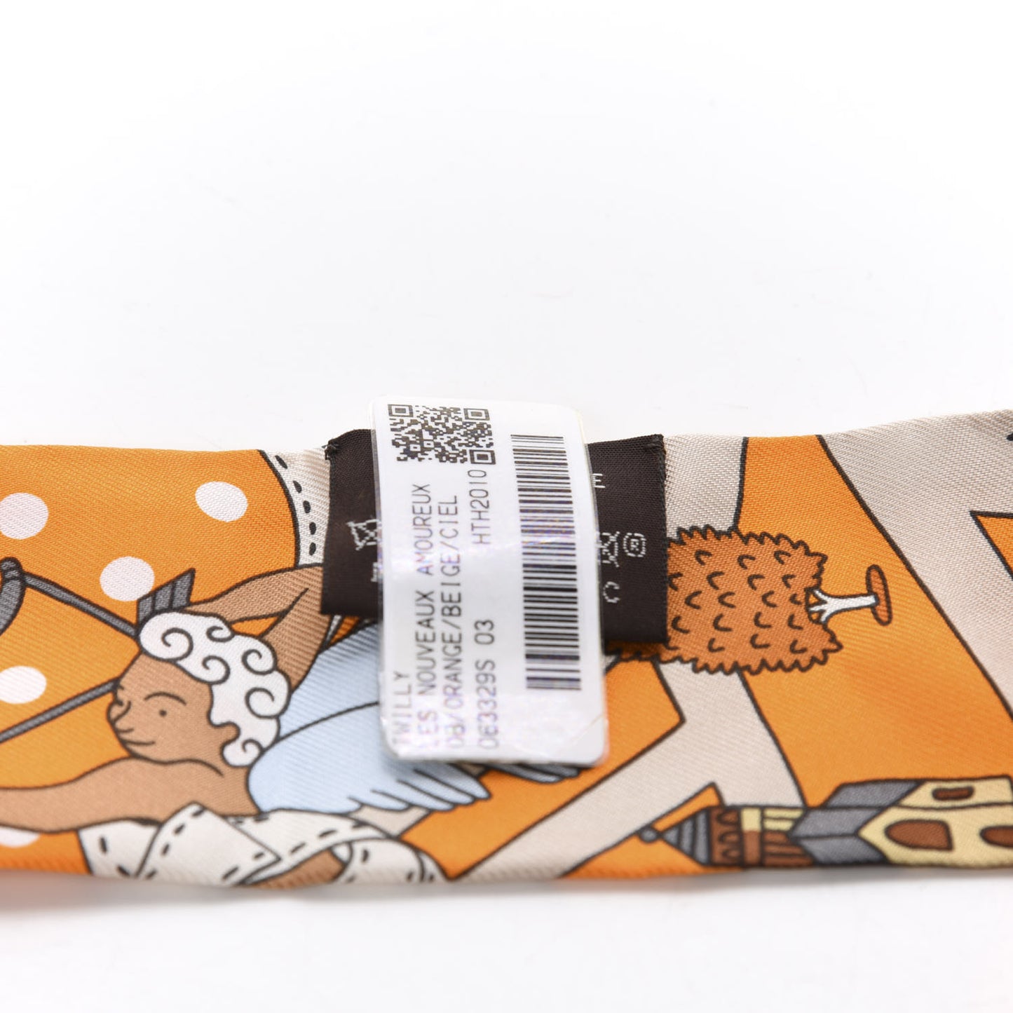 Silk Les Nouveaux Amoureux de Paris Twilly Orange Ciel Beige