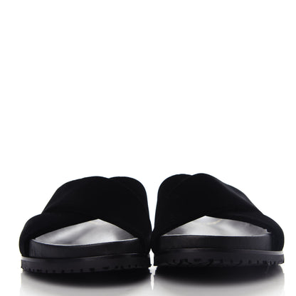 Saint Laurent Velluto Master Jimmy Joan Cross Slides 39.5 Black 2 of 10