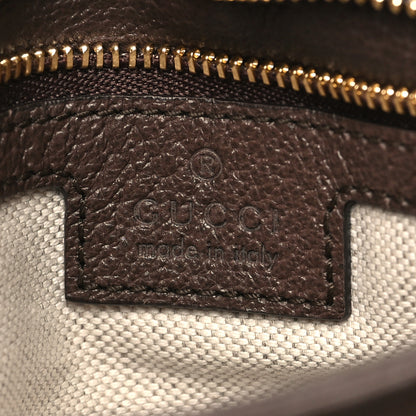 Gucci GG Supreme Monogram Textured Dollar Calfskin Web Medium Blondie Top Handle Shoulder Flap Bag Beige Ebony New Acero 6 of 11