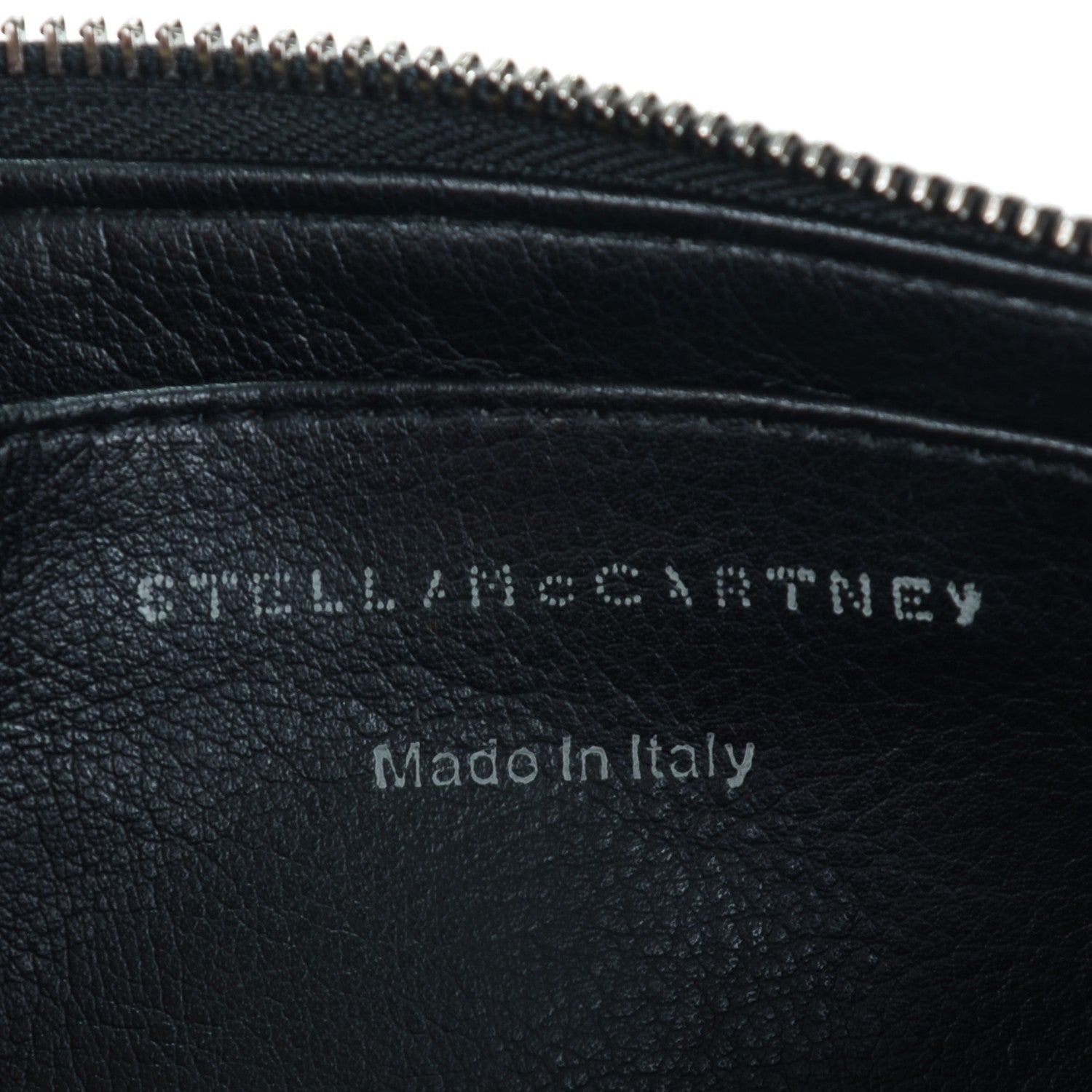 Stella McCartney Faux Pony Hair Falabella Zip Wallet Black 6 of 6