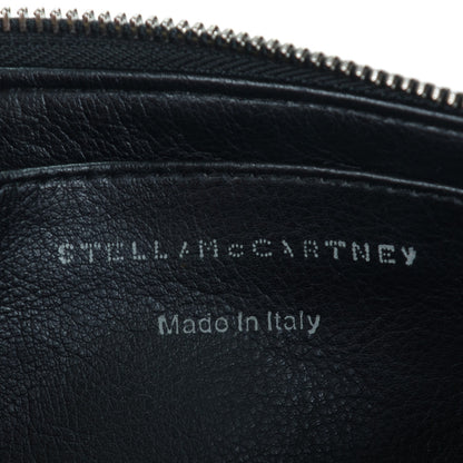 Stella McCartney Faux Pony Hair Falabella Zip Wallet Black 6 of 6