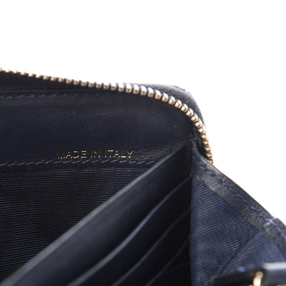 Valentino Garavani Calfskin Rockstud Zip Around Wallet Marine 8 of 13