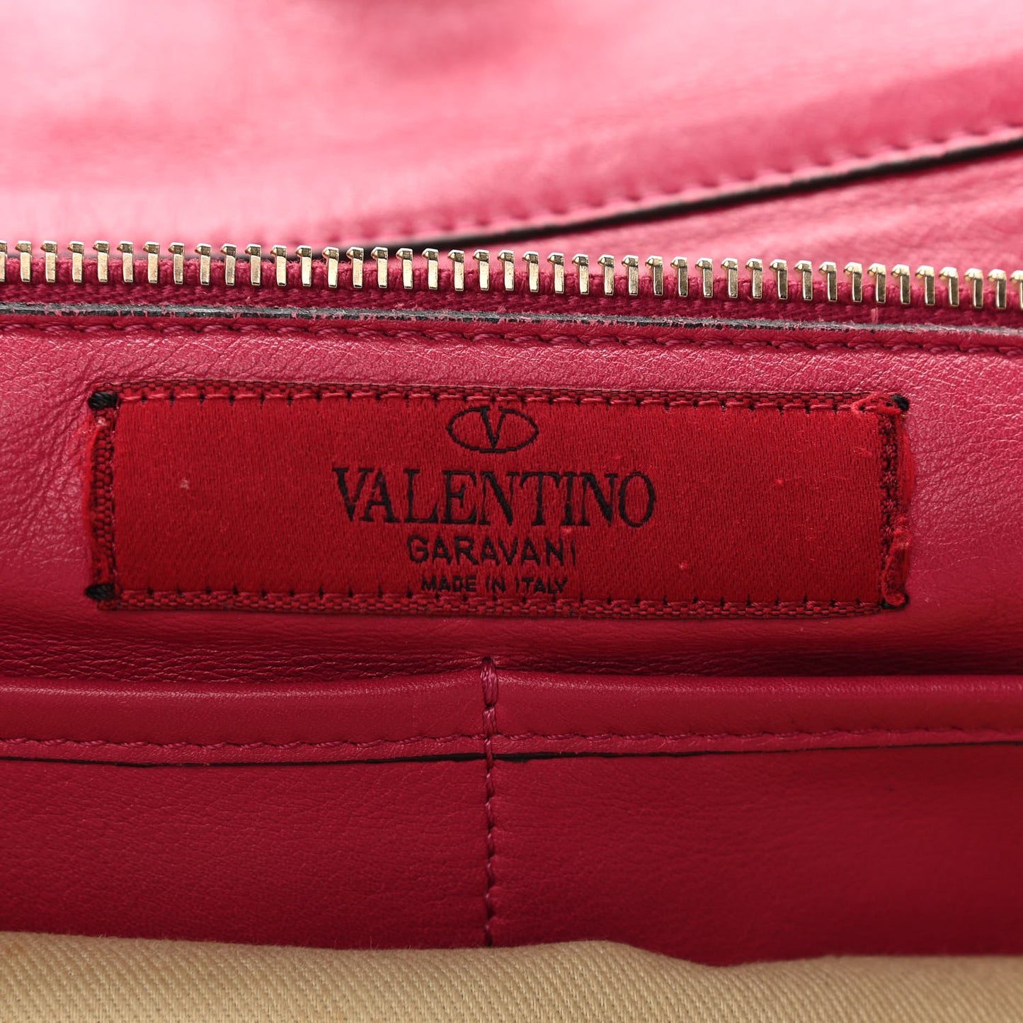 Vitello Medium Rockstud Tote Pink