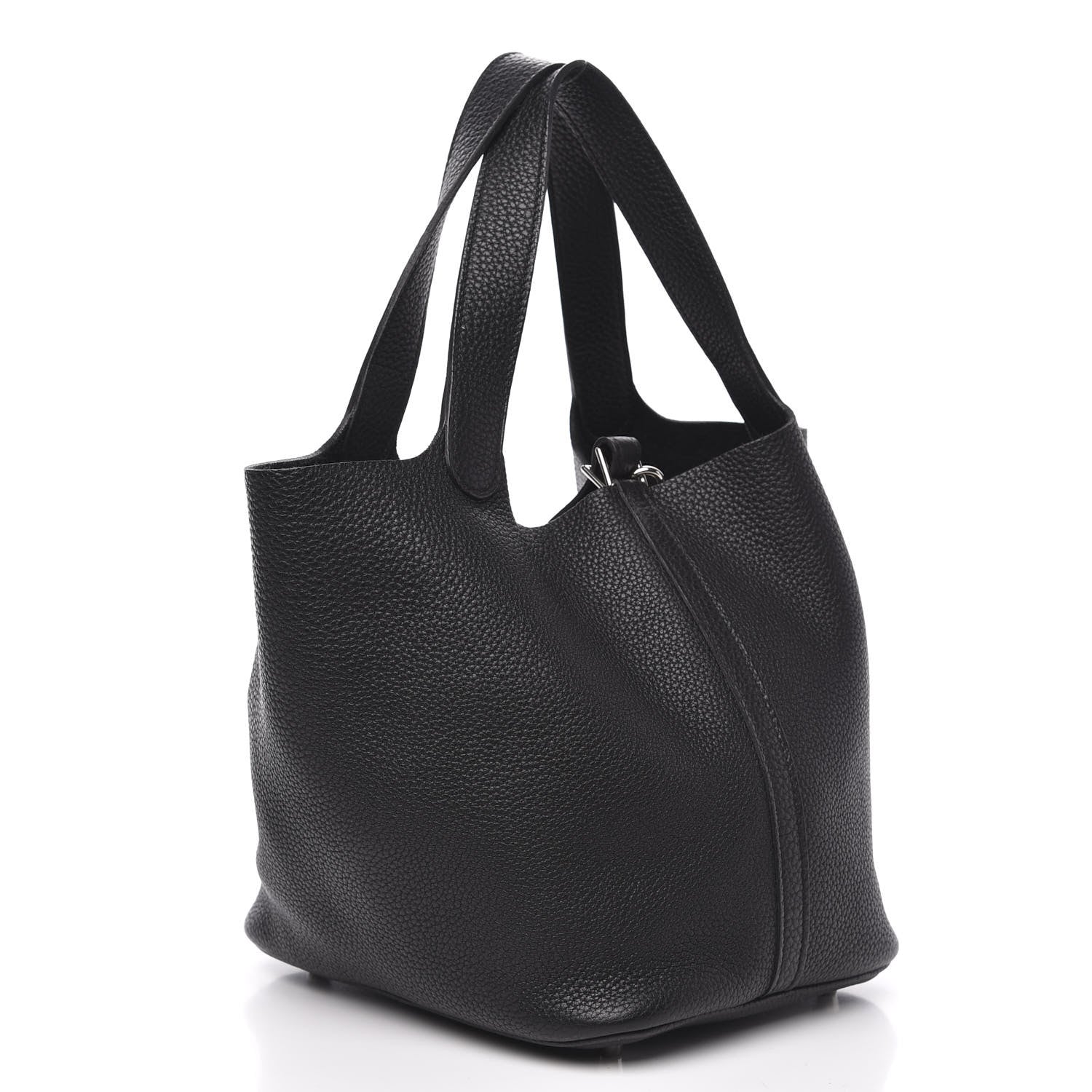 Hermes Taurillon Clemence Picotin Lock 22 MM Black 3 of 9