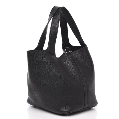 Hermes Taurillon Clemence Picotin Lock 22 MM Black 3 of 9