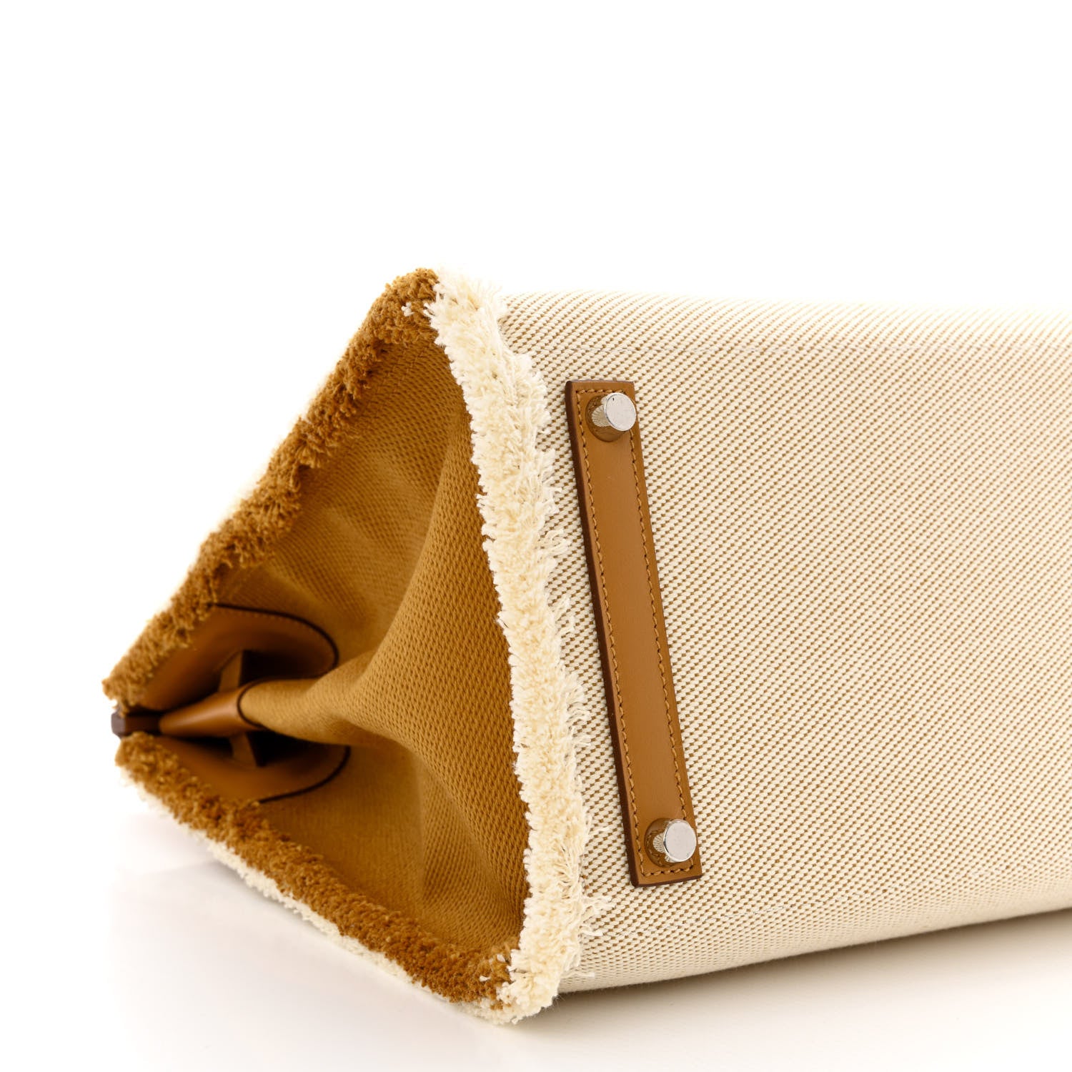 Hermes Swift Twill H Fray Fray Birkin 35 Sesame Ecru 9 of 11