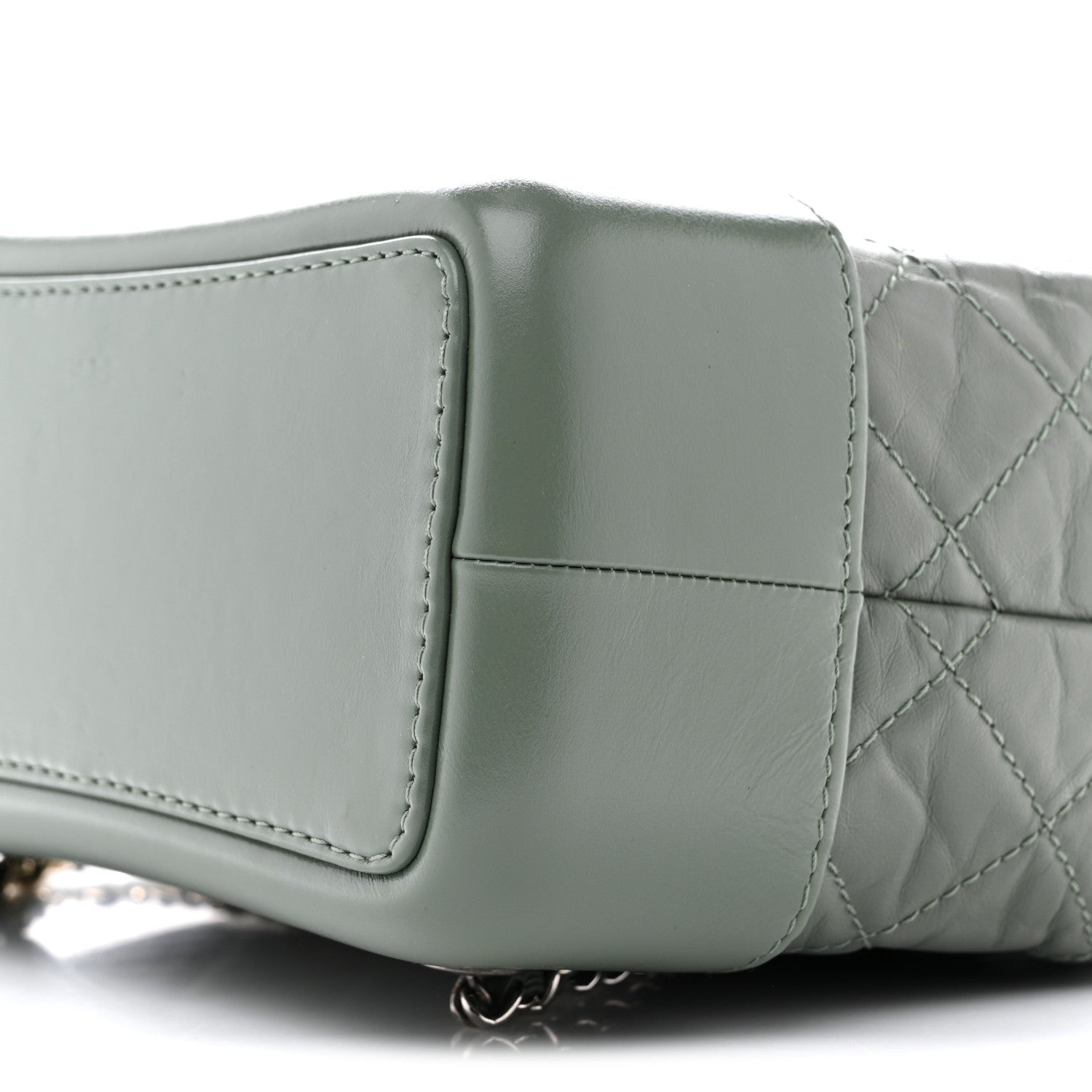 Chanel Aged Calfskin Quilted Small Gabrielle Backpack Green 10 of 12