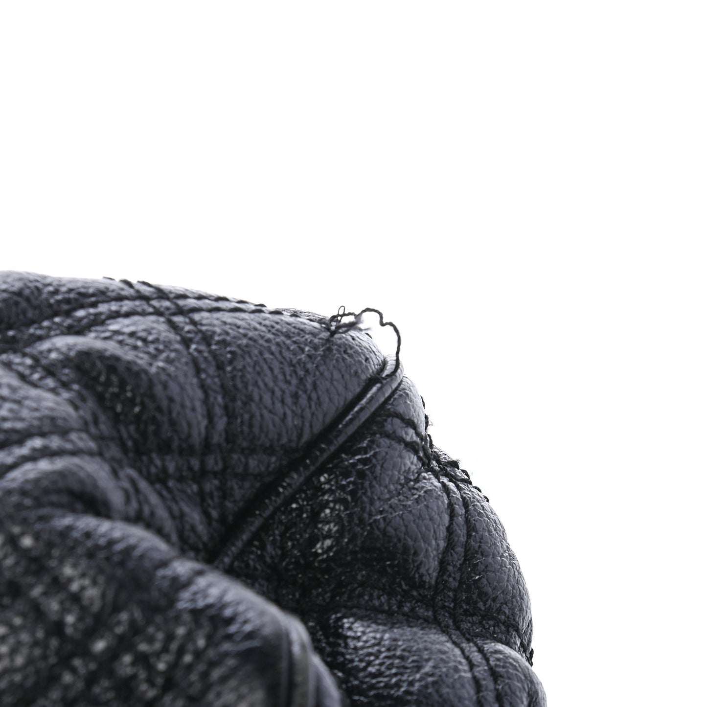 Calfskin Quilted Stam Black