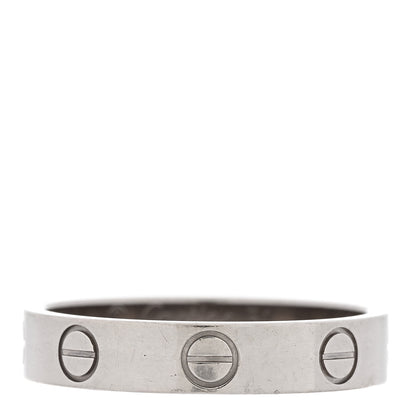 Cartier 18K White Gold 3.5mm LOVE Wedding Band Ring 51 5.75 1 of 4