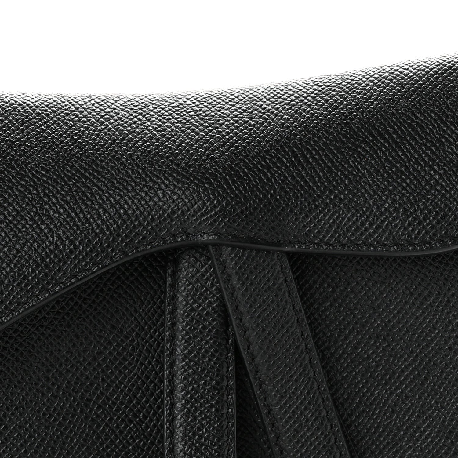 Christian Dior Grained Calfskin Mini Saddle Bag Black 8 of 11