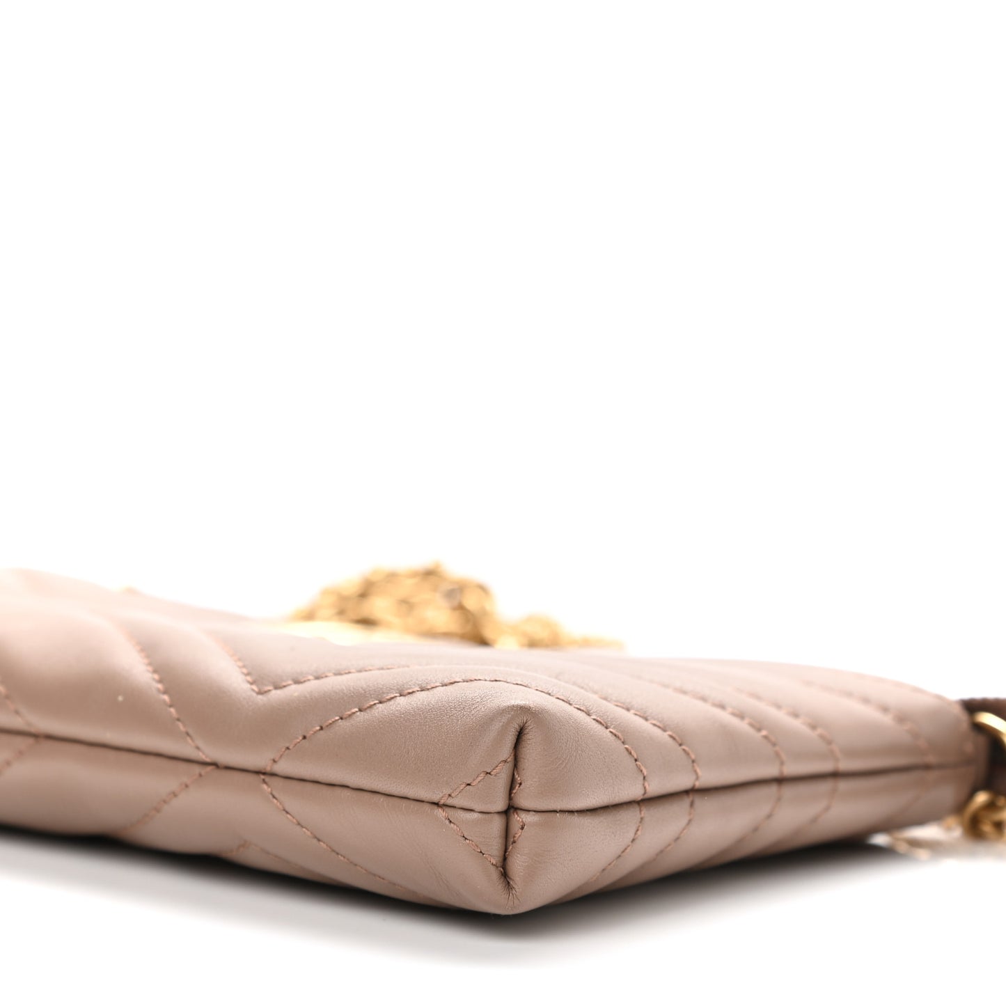Calfskin Matelasse Mini GG Marmont Chain Bag Porcelain Rose