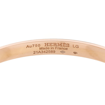 Hermes 18K Rose Gold PM Collier De Chien Bracelet LG 3 of 4