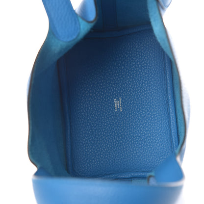 Hermes Taurillon Clemence Picotin Lock 18 PM Bleu Zanzibar 5 of 12