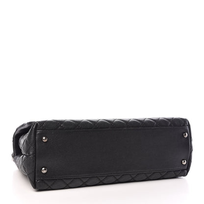 Chanel Caviar Quilted Medium Coco Handle Flap Black 4 of 12
