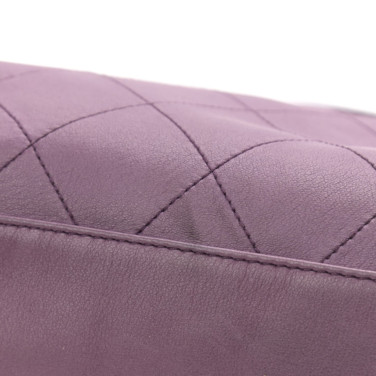 Lambskin Stitched Medium Ultimate Soft Tote Light Purple