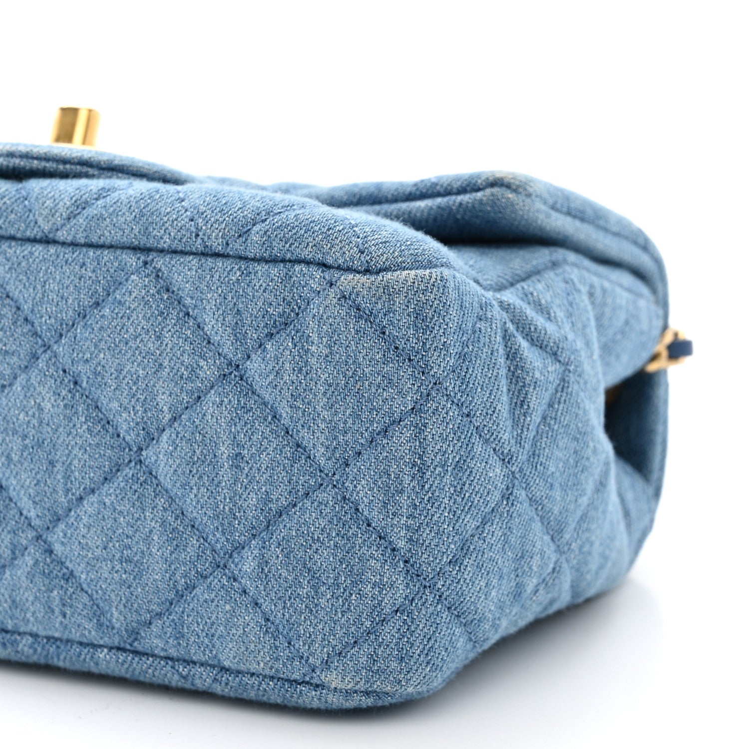 Chanel Denim Quilted Mini Pearl Crush Flap Blue 10 of 10
