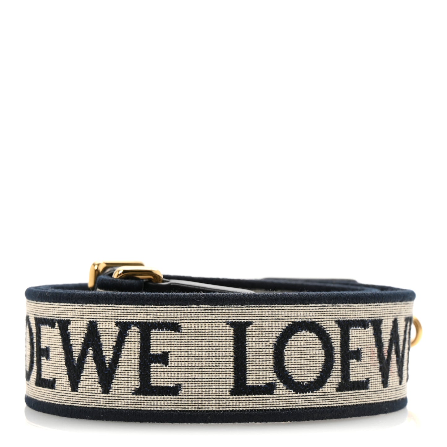 Calfskin Jacquard Anagram Strap Navy Black