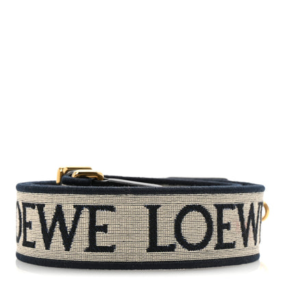 Loewe Calfskin Jacquard Anagram Strap Navy Black 2 of 5